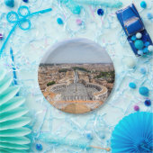 Vaticaan, Italië: Sint-Peter's uitzicht op het ple Papieren Bordje (Feest)