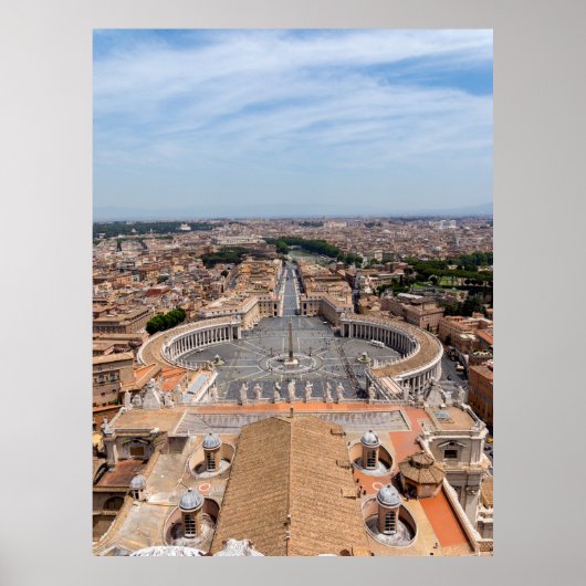 Vaticaan, Italië: Sint-Peter's uitzicht op het ple Poster (Voorkant)