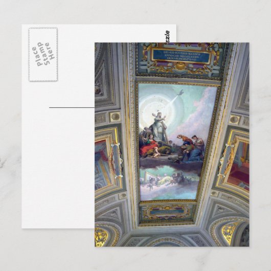 Vaticaan Museum Ceiling in Rome, Briefkaart van It (Voorkant / Achterkant)