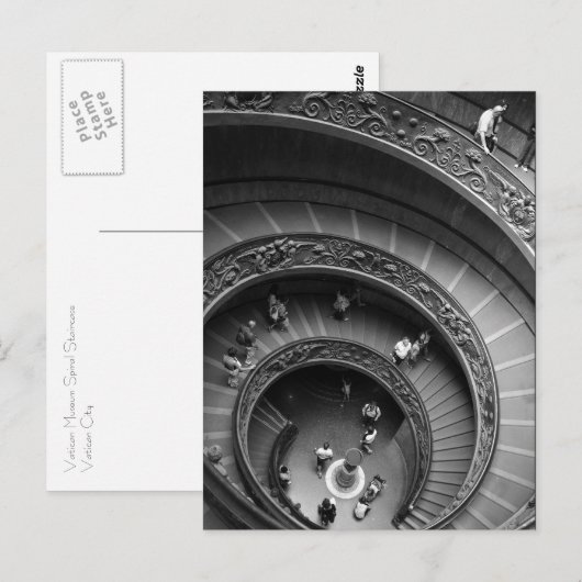 Vaticaan Museum Spiral Staircase Briefkaart (Voorkant / Achterkant)