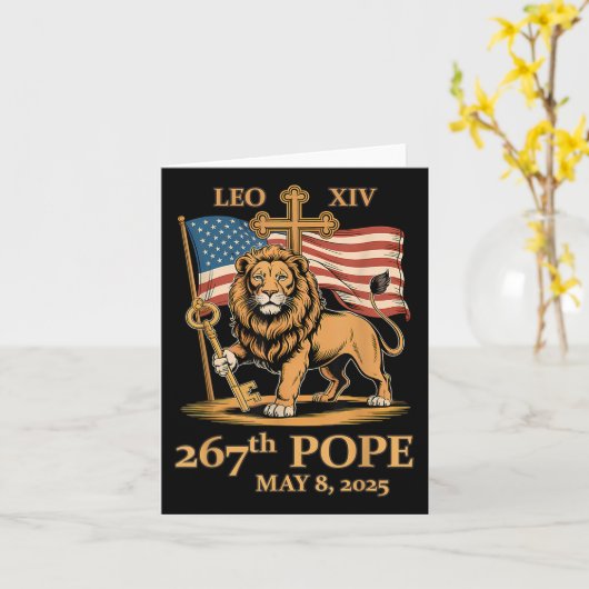Vaticaan Paus Leo XIV - De 267ste Paus _7 Kaart (Gele Bloem)