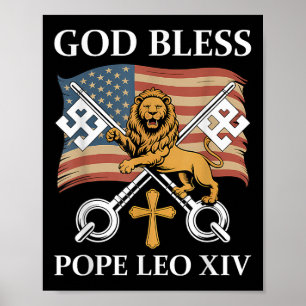 Vaticaan Paus Leo XIV - God zegene Paus Leo XIV Poster