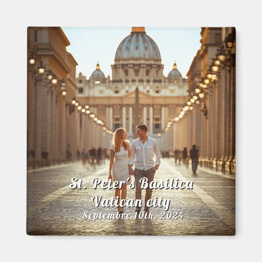 Vaticaan Reizen Aangepaste Foto Souvenir Magneet (Voorkant)