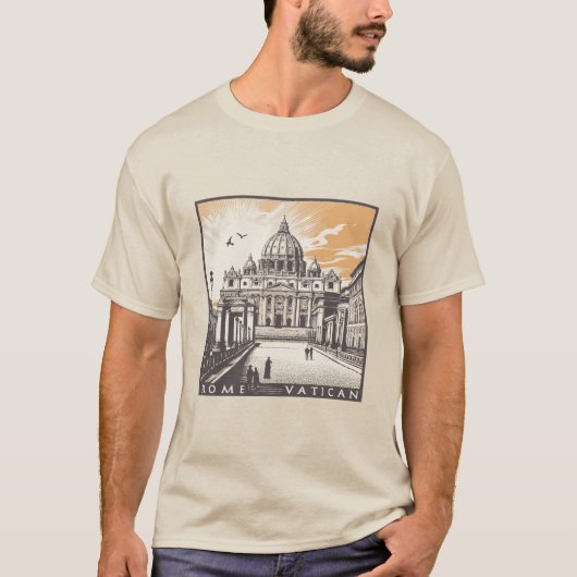 Vaticaan Rome Italië Europa T-shirt (Voorkant)