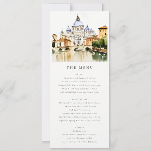 Vaticaan Rome Italië Landschap Trouw Menukaart Kaart (Voorkant)