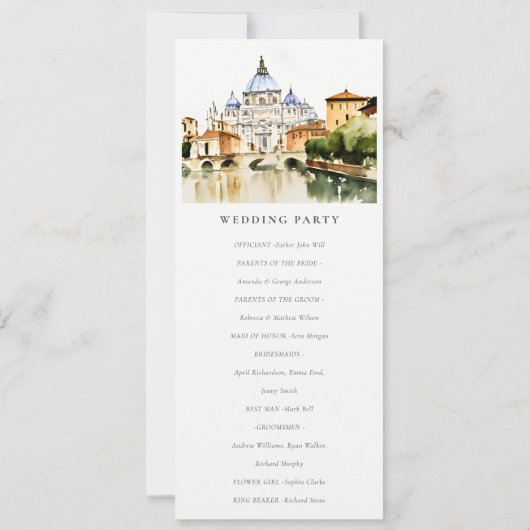 Vaticaan Rome - Landschap Weddenschap Kaart (Achterkant)