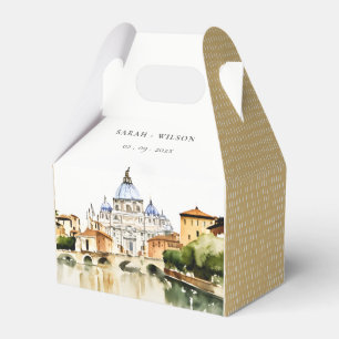 Vaticaan Rome Waterverf Landschap Weddenschap Bedankdoosjes