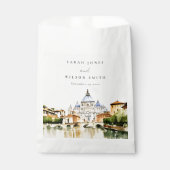 Vaticaan Rome Waterverf Landschap Weddenschap Bedankzakje (Voorkant)