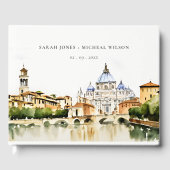 Vaticaan Rome Waterverf Landschap Weddenschap Gastenboek (Voorkant)