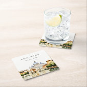 Vaticaan Rome Waterverf Landschap Weddenschap Kartonnen Onderzetters (Insitu)