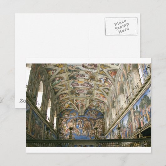 Vaticaan Sistine Chapel Briefkaart (Voorkant / Achterkant)