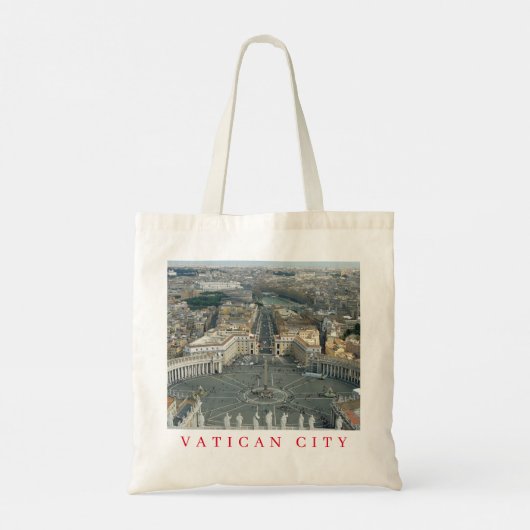 Vaticaan St.Peter's Square uitzicht canvas tas (Achterkant)
