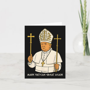 Vaticaan weer groot grappig Paus Trump Retro Ch Kaart