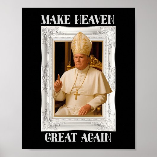 Vaticaan weer groot grappig Paus Trump Retro Ch Poster (Voorkant)