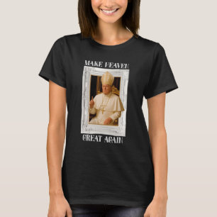 Vaticaan weer groot grappig Paus Trump Retro Ch T-shirt