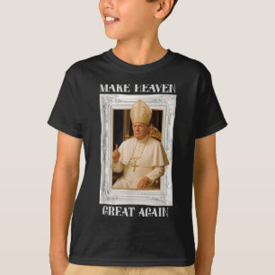Vaticaan weer groot grappig Paus Trump Retro Ch T-shirt