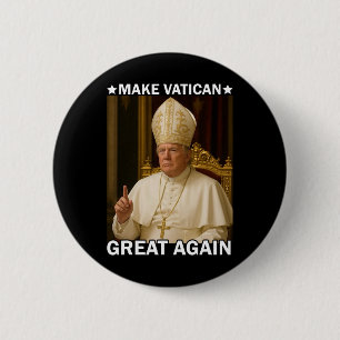 Vaticaan weer groot Paus Trump grappig president Ronde Button 5,7 Cm