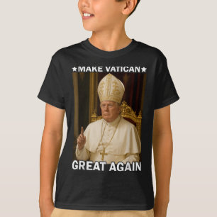 Vaticaan weer groot Paus Trump grappig president T-shirt