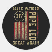 Vaticaan weer groot Shirt, paus Leo XIV Ameri Ronde Sticker (Voorkant)