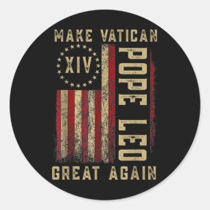 Vaticaan weer groot Shirt, paus Leo XIV Ameri Ronde Sticker