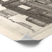 Vaticaankathedraaltekening van de oude wereldarchi poster (Hoek)