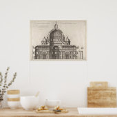 Vaticaankathedraaltekening van de oude wereldarchi poster (Keuken)