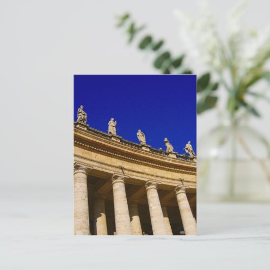 vaticaankolommen blauw briefkaart (Staand voorkant)
