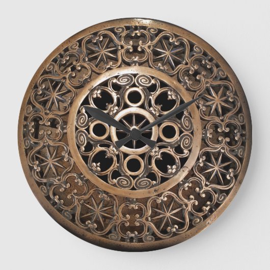 Vaticaanmetaal bronzen steampunk mysterieus grote klok (Voorkant)