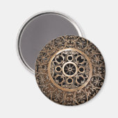 Vaticaanmetaal bronzen steampunk mysterieus magneet (Voorkant / Achterkant)