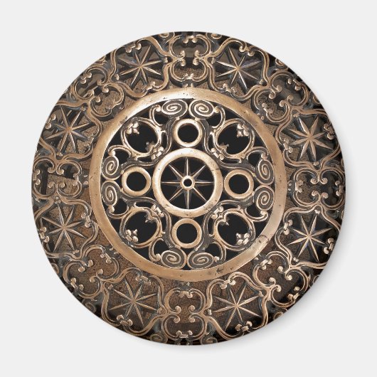 Vaticaanmetaal bronzen steampunk mysterieus magneet (Voorkant)