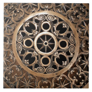 Vaticaanmetaal bronzen steampunk mysterieus tegeltje