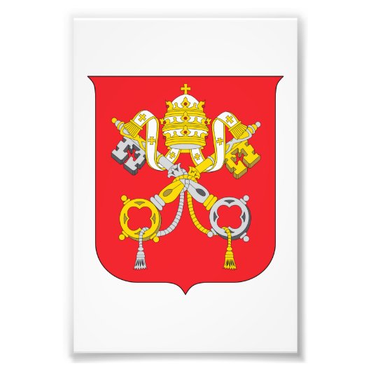 Vaticaans land wapen symbool embleem vlag foto afdruk (Voorkant)