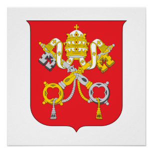 Vaticaans land wapen wapenschild symbool embleem v perfect poster