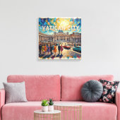 Vaticaans Plein Zonovergoten Grootheid Canvas Afdruk (Insitu (Woonkamer))