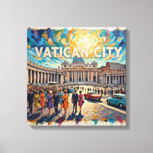 Vaticaans Plein Zonovergoten Grootheid Canvas Afdruk (Voorkant)