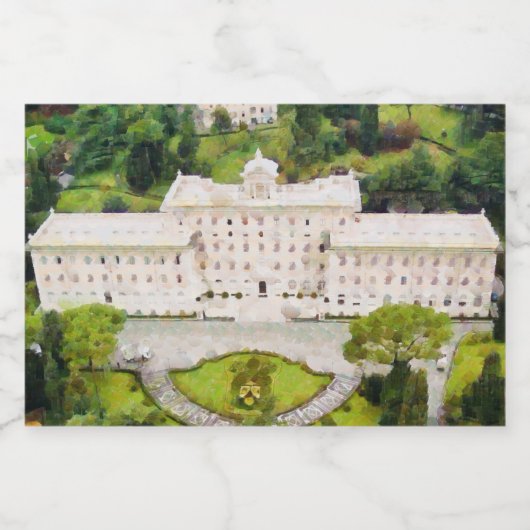 Vaticaans schilderij voedselcontainer etiket (Enkel label)