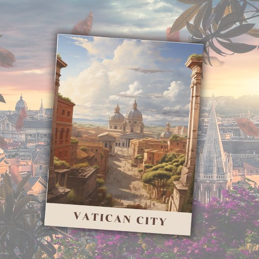 Vaticaanse Christelijke Kerk Vintage Travel Art Briefkaart