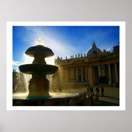 Vaticaanse fonteinborder poster (Voorkant)