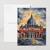 Vaticaanse kathedraal Sint-Pietersbasiliek schilde Briefkaart (Voorkant / Achterkant)