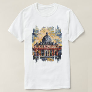 Vaticaanse kathedraal Sint-Pietersbasiliek schilde T-shirt