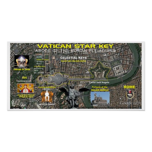 Vaticaanse sterrenkaart perfect poster (Voorkant)