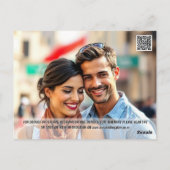 Vaticaanse waterverf Rome foto save the date paar Briefkaart (Achterkant)