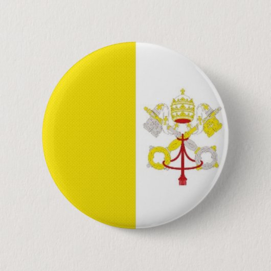 Vaticaanstaatvlag Ronde Button 5,7 Cm (Voorkant)