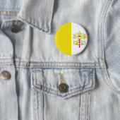 Vaticaanstaatvlag Ronde Button 5,7 Cm (In situ)
