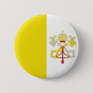 Vaticaanstaatvlag Ronde Button 5,7 Cm