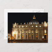 Vaticaanstad Basilica bij nacht Briefkaart (Voorkant / Achterkant)