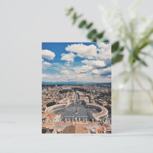 Vaticaanstad bovenaan uitzicht briefkaart (Staand voorkant)