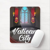 Vaticaanstad cartoon reisposter muismat (Met muis)