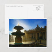 Vaticaanstad fontein briefkaart (Voorkant / Achterkant)
