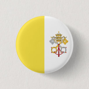 Vaticaanstad Heilige Stoel Vlag Emblem Ronde Button 3,2 Cm